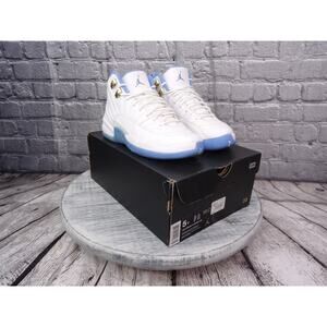 Air Jordan 12 Retro GG White/Metallic Gold-University BL Youth 5y Used OG Box